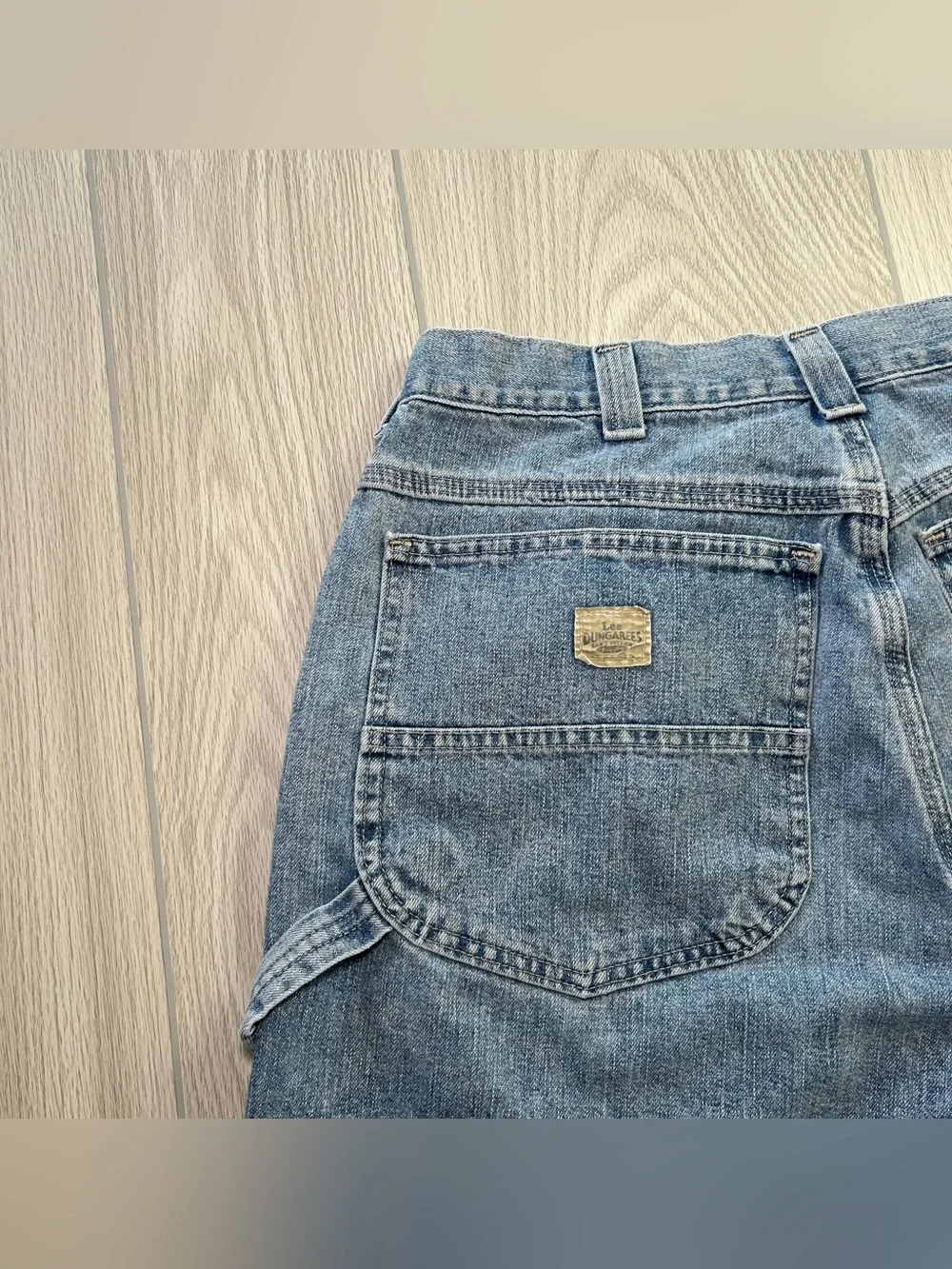 VTG 90s Lee Carpenter Shorts Men’s 34x10 Denim Dungaree Baggy Buddy Lee Approved